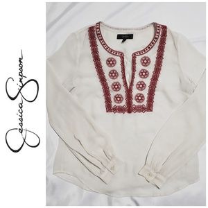 ⭐ Jessica Simpson Embroidered Shirt Medium